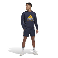 adidas Real Madrid DNA Crew Sweater Sweatshirt 2022-2023 Bleu Foncé
