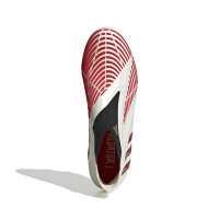 adidas Predator Edge+ Gras Voetbalschoenen (FG) Wit Rood Zwart Goud