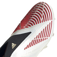 adidas Predator Edge+ Gras Voetbalschoenen (FG) Wit Rood Zwart Goud