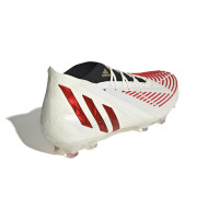 adidas Predator Edge.1 Gazon Naturel Chaussures de Foot (FG) Blanc Rouge Noir Or