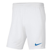 Nike Park III Short de Foot Enfants Blanc Bleu