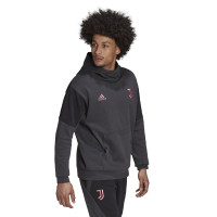 adidas Juventus Travel Hoodie Trainingspak Donkergrijs Zwart Roze