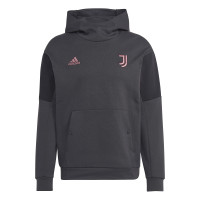 adidas Juventus Travel Sweat-Shirt à Capuche 2022-2023 Gris Foncé Noir Rose