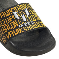 adidas Adilette Messi Claquettes Enfants Noir Jaune Blanc