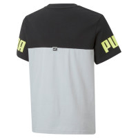 PUMA Power T-Shirt Enfants Gris Clair Noir