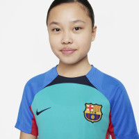 Nike FC Barcelone Strike Ensemble d'Entraînement 2022-2023 Enfants Turquoise Bleu Foncé