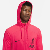Nike Liverpool Strike Hooded Trainingsjack 2022-2023 Rood Zwart