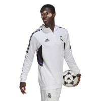 adidas Real Madrid Track Hoodie Survêtement 2022-2023 Blanc Noir Mauve