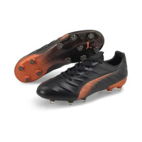 PUMA King Platinum 21 Gazon Naturel / Gazon Artificiel Chaussures de Foot (MG) Noir Orange