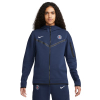 Nike Paris Saint Germain Tech Fleece Survêtement Coupe Vent 2022-2023 Bleu Foncé Blanc