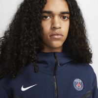 Nike Paris Saint-Germain Tech Fleece Coupe Vent 2022-2023 Bleu Foncé Blanc