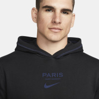 Nike Paris Saint Germain Travel Fleece Trainingspak 2022-2023 Zwart Donkerblauw