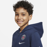 Nike Paris Saint Germain Club Veste Full-Zip Enfants Bleu Foncé Blanc