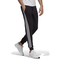 Pantalon d'entraînement en polaire adidas 3 bandes Noir/blanc