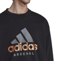 adidas Arsenal DNA Crew Sweater Sweatshirt 2022-2023 Noir Jaune Gris