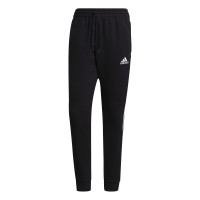 adidas Essentials Fleece Joggingbroek Cuff 3-Stripes Zwart Wit