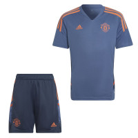 adidas Manchester United Trainingsset 2022-2023 Kids Blauw