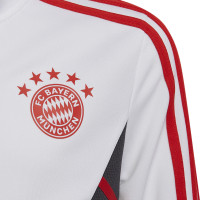 Survêtement zippé Adidas Bayern Munich 2022-2023 pour enfants, blanc et gris