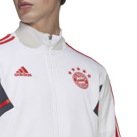 Survêtement zippé Adidas Bayern Munich 2022-2023 Blanc/Gris
