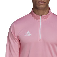 adidas Entrada 22 Haut d'Entraînement 1/4-Zip Rose Blanc