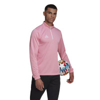 adidas Entrada 22 Haut d'Entraînement 1/4-Zip Rose Blanc