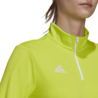 adidas Entrada 22 Trainingstrui 1/4-Zip Dames Lichtgroen Wit