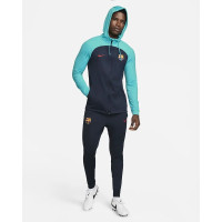 Nike FC Barcelona Strike Full-Zip Hooded Trainingspak 2022-2023 Donkerblauw Turquoise