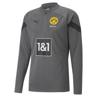 PUMA Borussia Dortmund 1/4-Zip Haut d'Entraînement 2022-2023 Gris