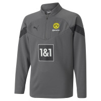 PUMA Borussia Dortmund 1/4-Zip Survêtement 2022-2023 Enfants Gris Noir