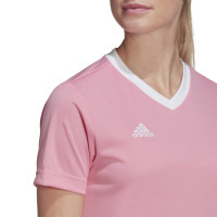 adidas Entrada 22 Voetbalshirt Dames Roze Wit