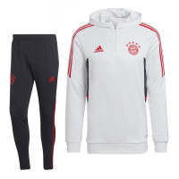 Survêtement à capuche adidas Bayern Munich 2022-2023 Blanc/gris