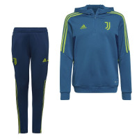 adidas Juventus Track Hoodie Survêtement 2022-2023 Enfants Bleu Bleu