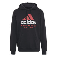 adidas Manchester United DNA Hooded Trainingspak 2022-2023 Zwart