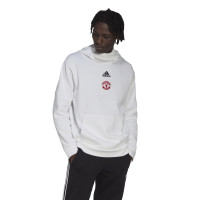 adidas Manchester United Travel Hoodie 2022-2023 Wit
