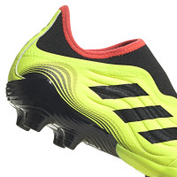 adidas Copa Sense.3 Sans Lacets Gazon Naturel Chaussures de Foot (FG) Jaune Noir Rouge