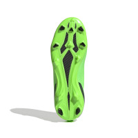 adidas X Speedportal.1 Gazon Naturel Chaussures de Foot (FG) Enfants Vert Noir Jaune