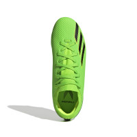 adidas X Speedportal.3 Gazon Naturel Chaussures de Foot (FG) Enfants Vert Noir Jaune