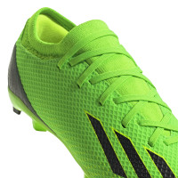 adidas X Speedportal.3 Gazon Naturel Chaussures de Foot (FG) Enfants Vert Noir Jaune