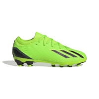 adidas X Speedportal.3 Gazon Naturel Gazon Artificiel Chaussures de Foot (MG) Enfants Vert Noir Jaune