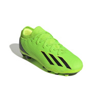 adidas X Speedportal.3 Gazon Naturel Gazon Artificiel Chaussures de Foot (MG) Enfants Vert Noir Jaune