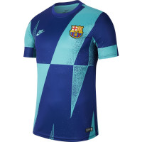 Nike FC Barcelona Dry Pre Match Champions League Trainingsshirt 2019-2020 Geel Blauw