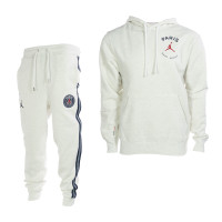 Nike Jordan X Paris Saint Germain Fleece Survêtement Sweat à Capuche 2021-2022 Gris Bleu Foncé