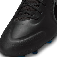 Nike Tiempo Legend 9 Elite Chaussures de Foot (FG) Noir Gris Bleu