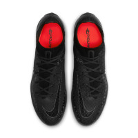 Nike Phantom GT2 Elite Dynamic Fit Gazon Naturel Chaussures de Foot (FG) Noir Gris Rouge