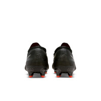 Nike Phantom GT2 Pro Gazon Naturel Chaussures de Foot (FG) Noir Gris Rouge