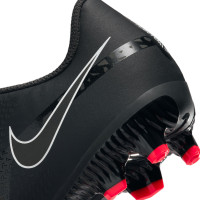 Nike Phantom GT2 Academy Gazon Naturel Gazon Artificiel Chaussures de Foot (MG) Enfants Noir Gris Rouge