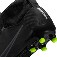 Nike Zoom Mercurial Superfly 9 Academy Gras / Kunstgras Voetbalschoenen (MG) Kids Zwart Grijs Neon Geel