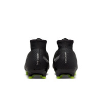 Nike Zoom Mercurial Superfly 9 Academy Gazon Naturel Gazon Artificiel Chaussures de Foot (MG) Noir Gris Néon Jaune