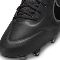 Nike Tiempo Legend 9 Elite Crampons Vissés Chaussures de Foot (SG) Anti-Clog Noir Gris Bleu