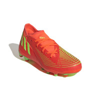 adidas Predator Edge.3 Gazon Naturel Gazon Artificiel Chaussures de Foot (MG) Enfants Rouge Vert